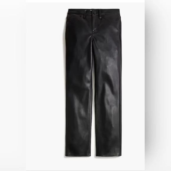 J. Crew Straight Leg Vegan Leather Pants NWT. - Picture 4 of 4